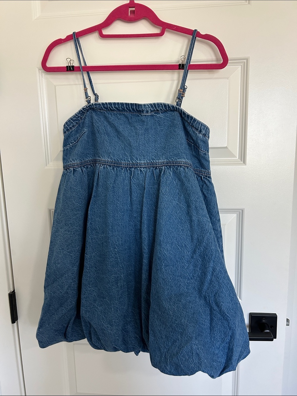 Denim Bubble Dress - Blue